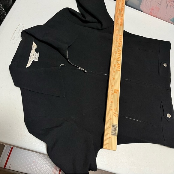Barbara Bui Paris Vintage Cropped Jacket Zip Front Acetate EU 38 US Small C2 - Picture 6 of 6